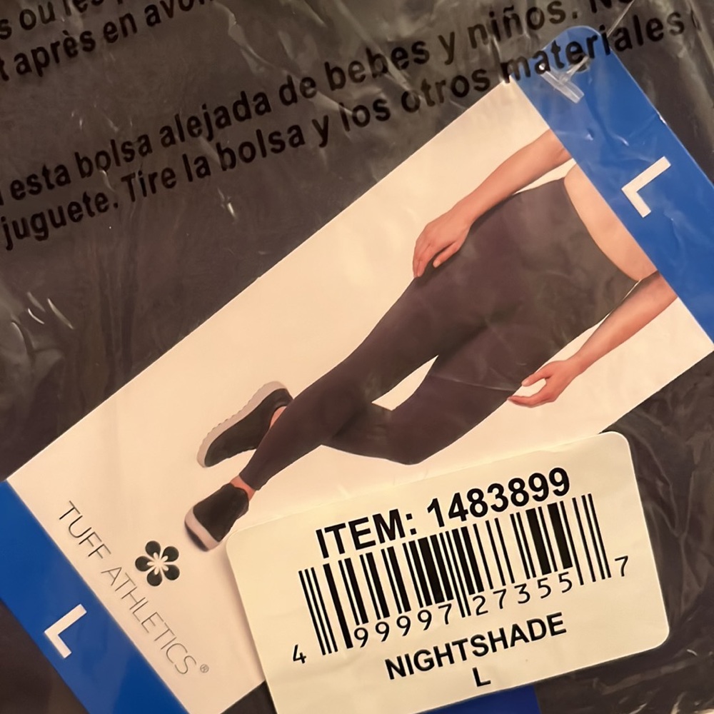 NWT TUFF Ultra Soft Higher Waist Yoga Pant Legging -- Dark Gray - Picture 6 of 6